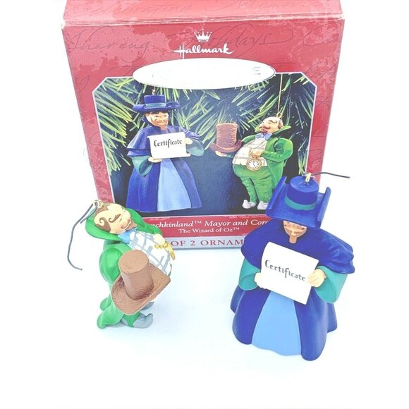 Wizard Of Oz Munchkinland Mayor & Coroner Christmas Ornament 1997 Hallmark - Picture 5 of 7